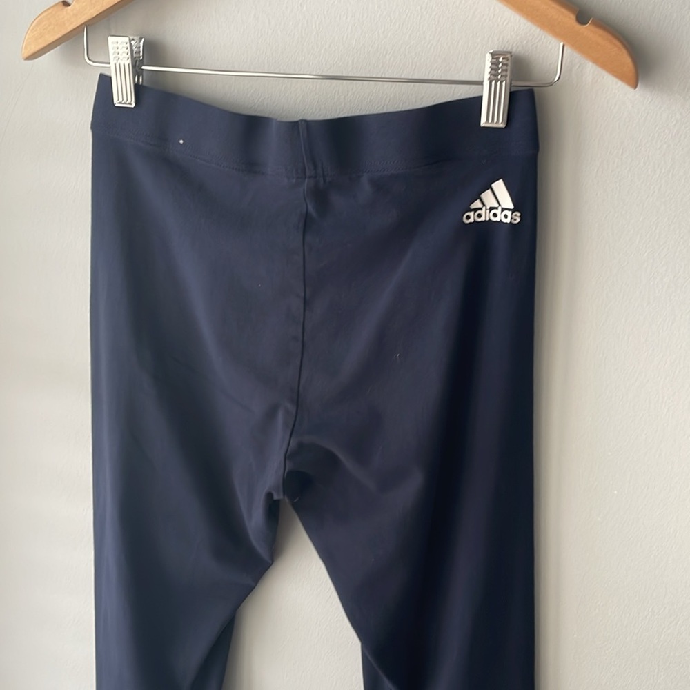 Adidas Girls M Navy Blue Leggings - Picture 6 of 9